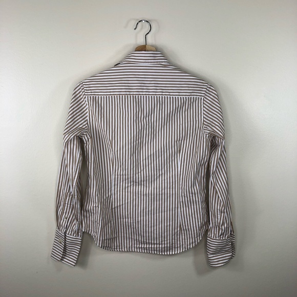 KOTN White Gold Striped collared shirt size US 4 - Picture 8 of 11